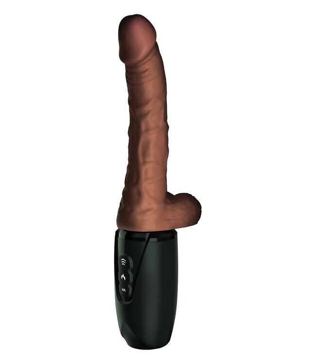 Pipedream KING COCK PLUS 7.5 INCH THRUSTING COCK WITH BALLS BROWN