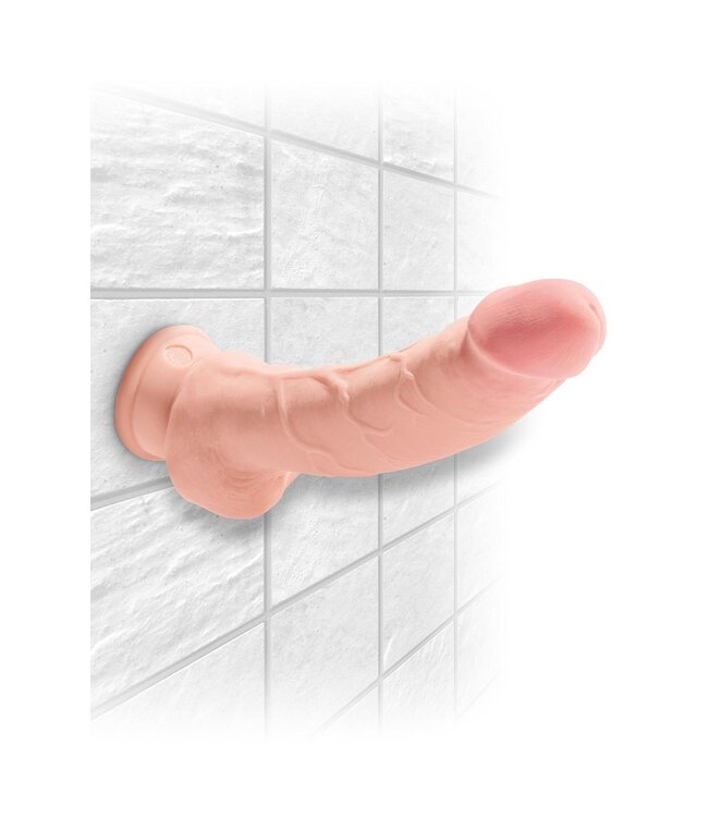 Pipedream KING COCK PLUS 8 INCH TRIPLE DENSITY FAT COCK WITH BALLS LIGHT