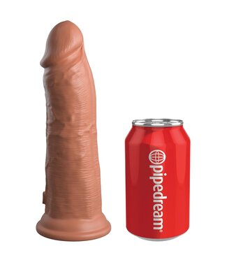 Pipedream KING COCK ELITE 8 INCH DUAL DENSITY VIBRATING SILICONE COCK TAN