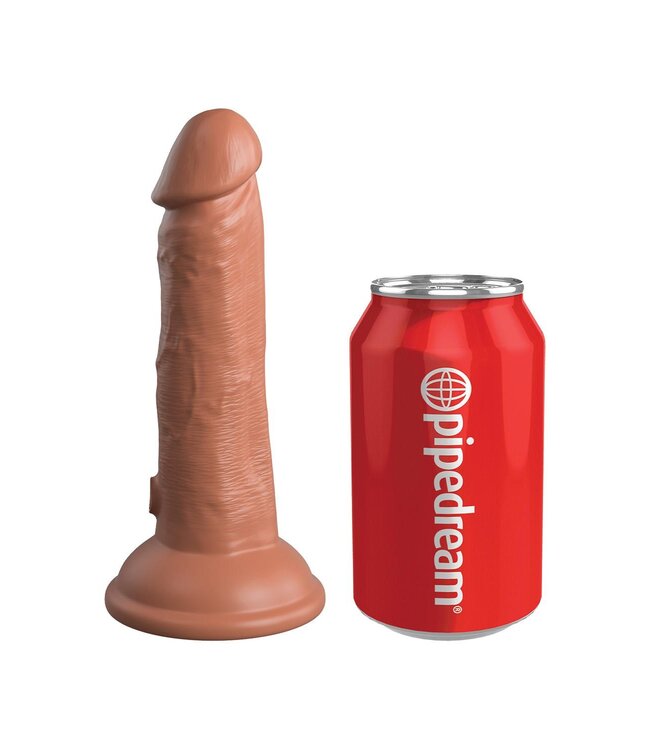 Pipedream KING COCK ELITE 6 INCH DUAL DENSITY VIBRATING SILICONE COCK TAN
