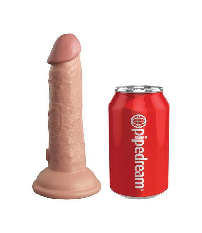 Pipedream KING COCK ELITE 6 INCH DUAL DENSITY VIBRATING SILICONE COCK LIGHT