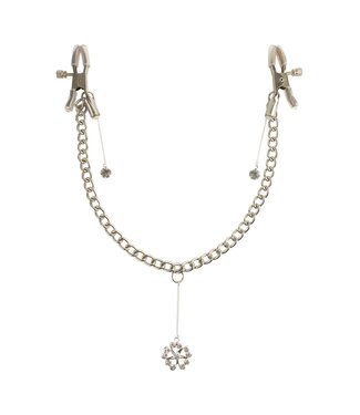 Pipedream FETISH FANTASY SERIES CRYSTAL NIPPLE CLAMPS SILVER