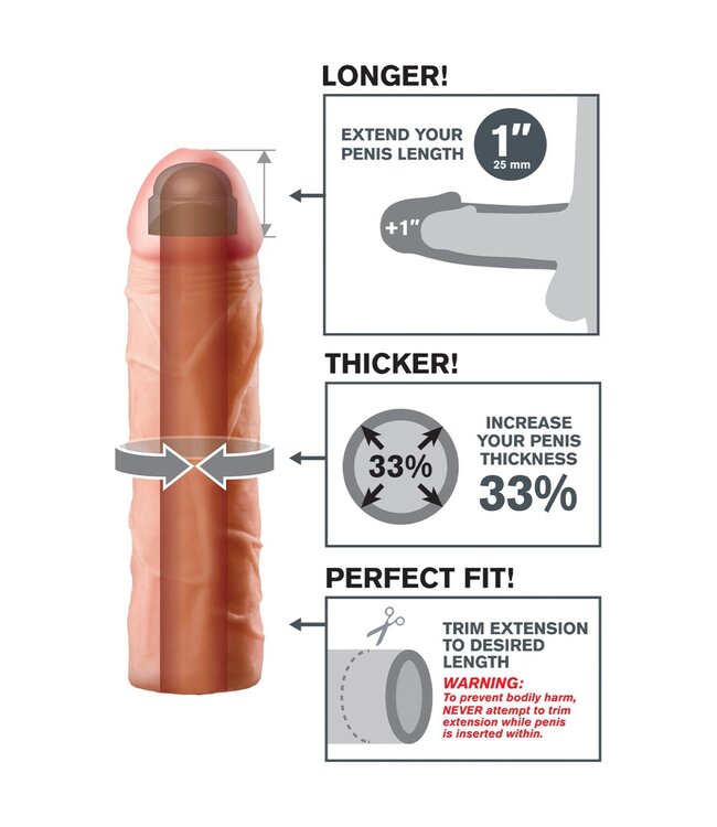Pipedream FANTASY X-TENSIONS PERFECT 1 INCH EXTENSION LIGHT