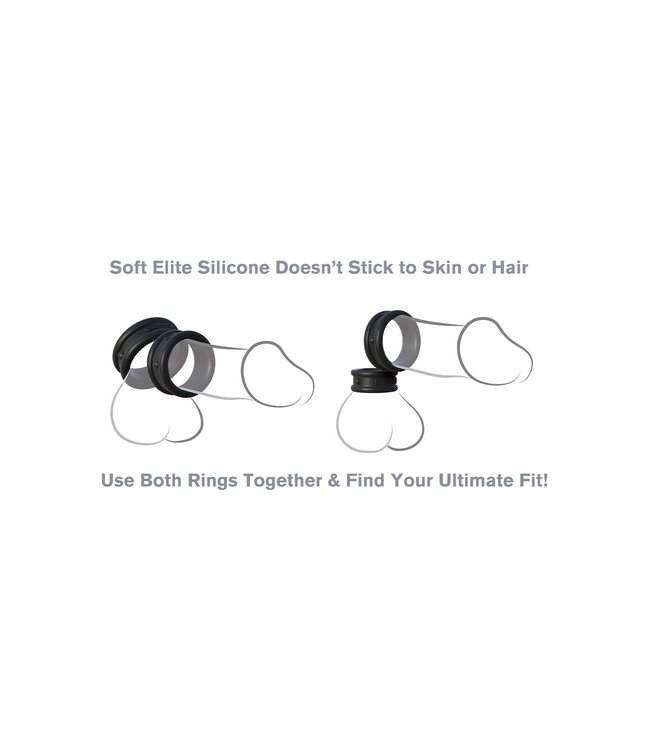 Pipedream FANTASY C-RINGZ MAX-WIDTH SILICONE RINGS BLACK