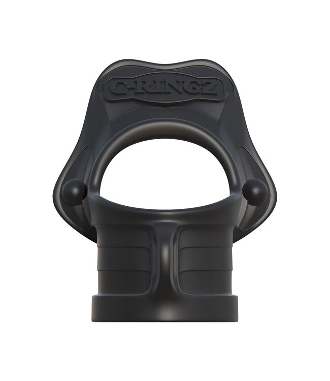 Pipedream FANTASY C-RINGZ ROCK HARD RING & BALL-STRETCHER BLACK