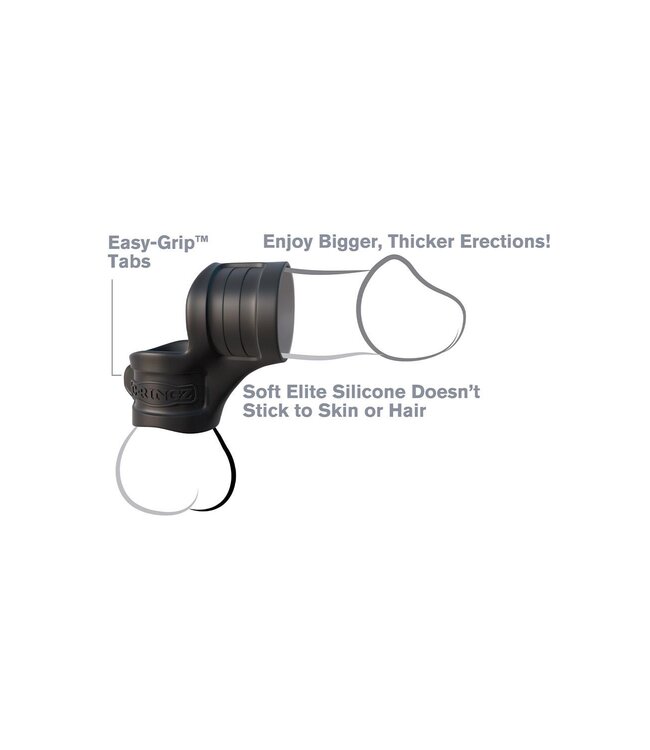 Pipedream FANTASY C-RINGZ MR. BIG COCK RING AND BALL STRETCHER BLACK