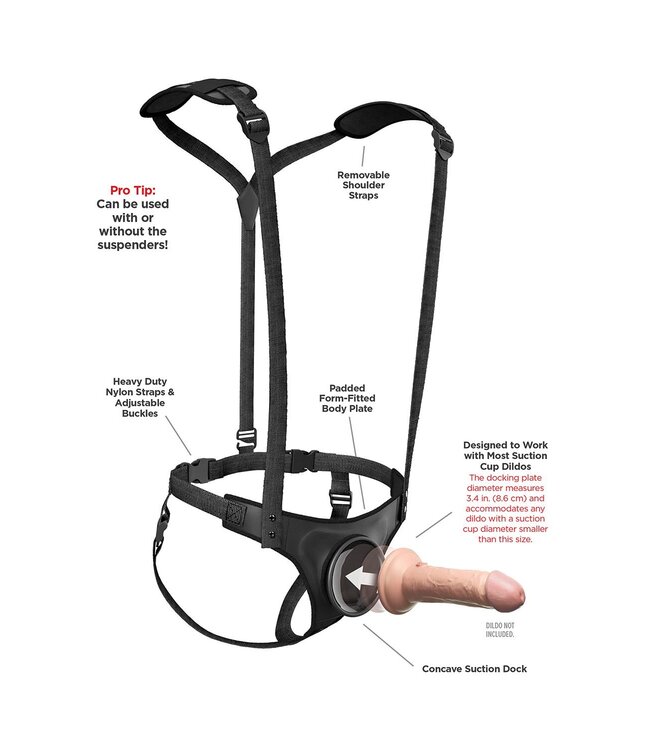 Pipedream BODY DOCK STRAP-ON SUUSPENDERS BLACK
