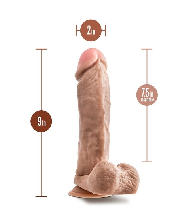 Blush DR. SKIN MR. MAGIC 9 INCH DILDO WITH BALLS BEIGE