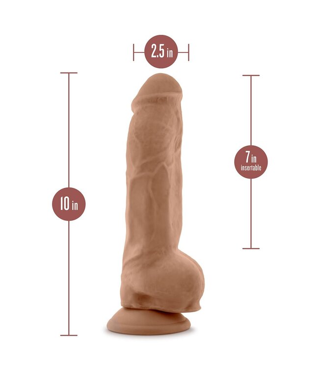 Blush AU NATUREL BIG BOY 10 INCH DILDO MOCHA