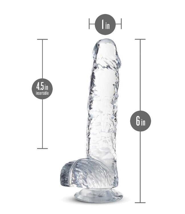 Blush NATURALLY YOURS  6 INCH CRYSTALLINE DILDO  DIAMOND