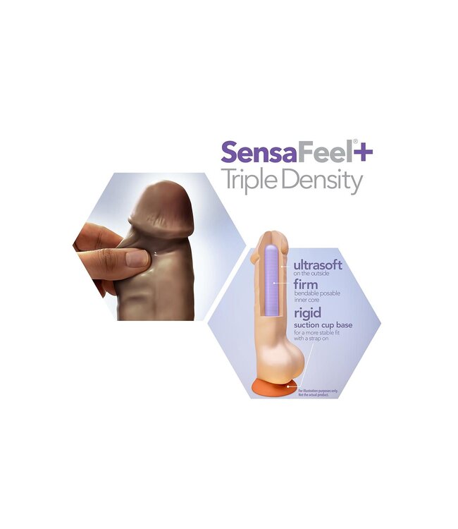Blush DR. SKIN PLUS 6 INCH POSABLE DILDO CHOCOLATE