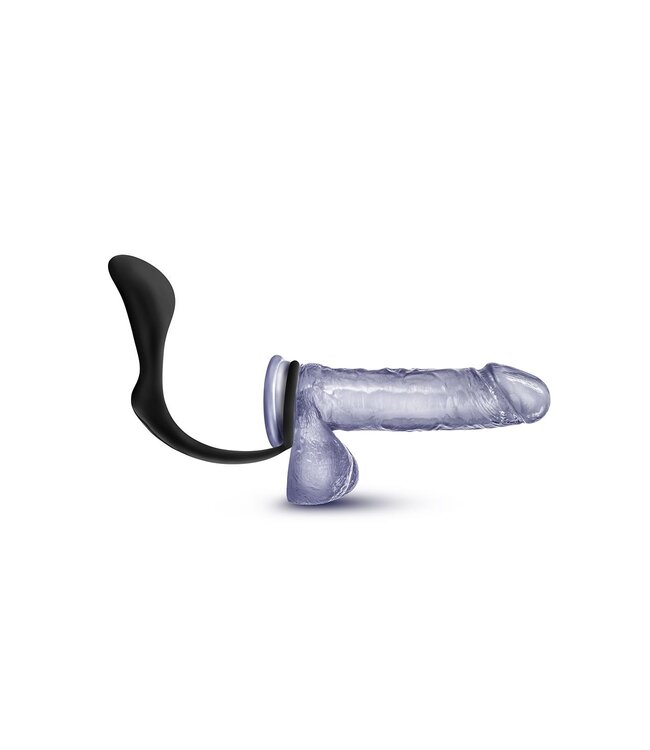 Blush ANAL ADVENTURES PLATINUM COCK RING PLUG BLACK