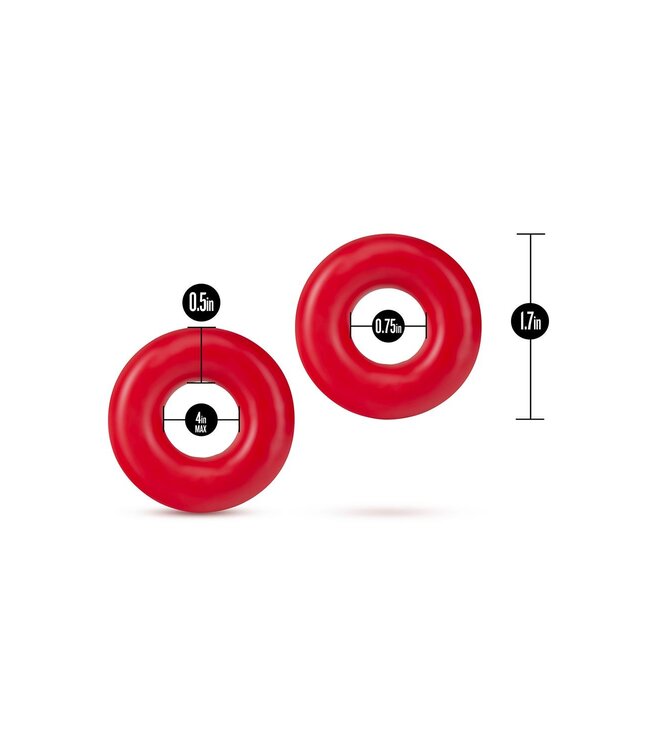 Blush STAY HARD DONUT RINGS OVERSIZED RED