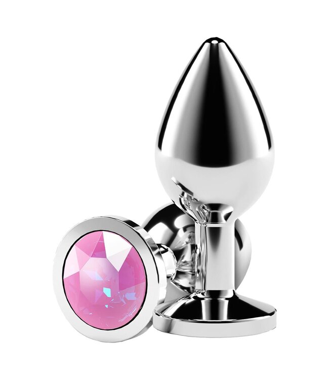NS Novelties REAR ASSETS SILVER MEDIUM PINK GEM