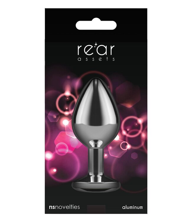 NS Novelties REAR ASSETS SILVER MEDIUM PINK GEM