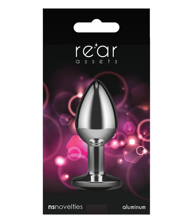 NS Novelties REAR ASSETS SILVER SMALL PINK GEM