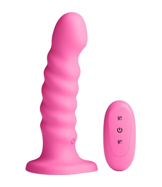 NS Novelties COLOURS RIBBED 6 INCH VIBRATING PINK