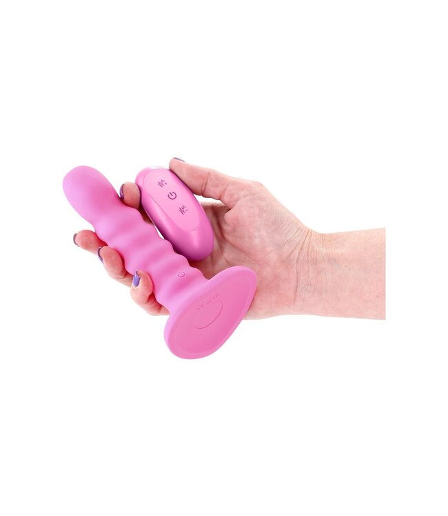NS Novelties COLOURS RIBBED 5 INCH VIBRATING PINK