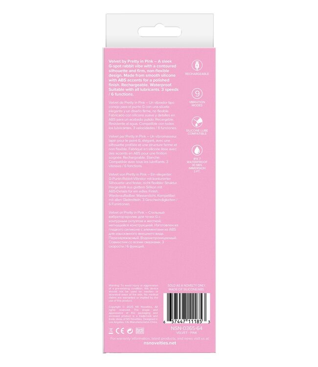 NS Novelties PRETTY IN PINK VELVET PINK