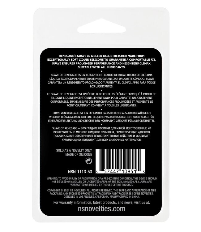 NS Novelties RENEGADE SUAVE BALL STRETCHER BLACK