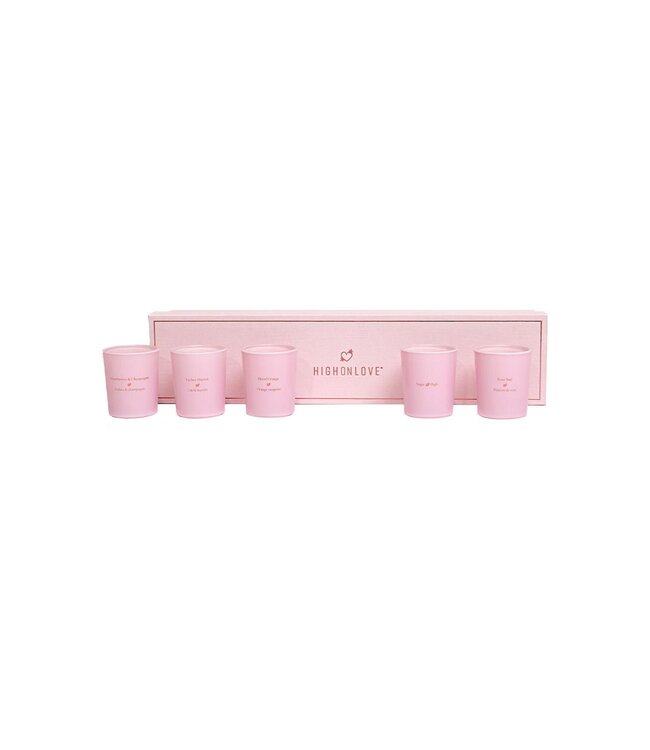 HighOnLove HIGH ON LOVE MINI SENSUAL MASSAGE CANDLES COLLECTION 5 X 35G
