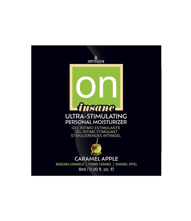 Sensuva SENSUVA ON INSANE ULTRA-STIMULATING PERSONAL MOISTURIZER CARAMEL APPLE 6 ML