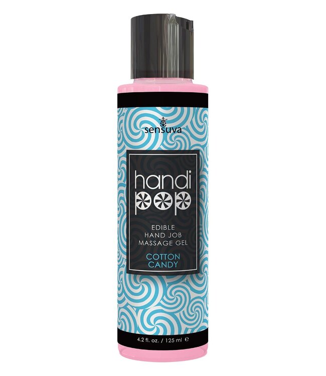 Sensuva SENSUVA HANDIPOP EDIBLE MASSAGE GEL COTTON CANDY 125ML