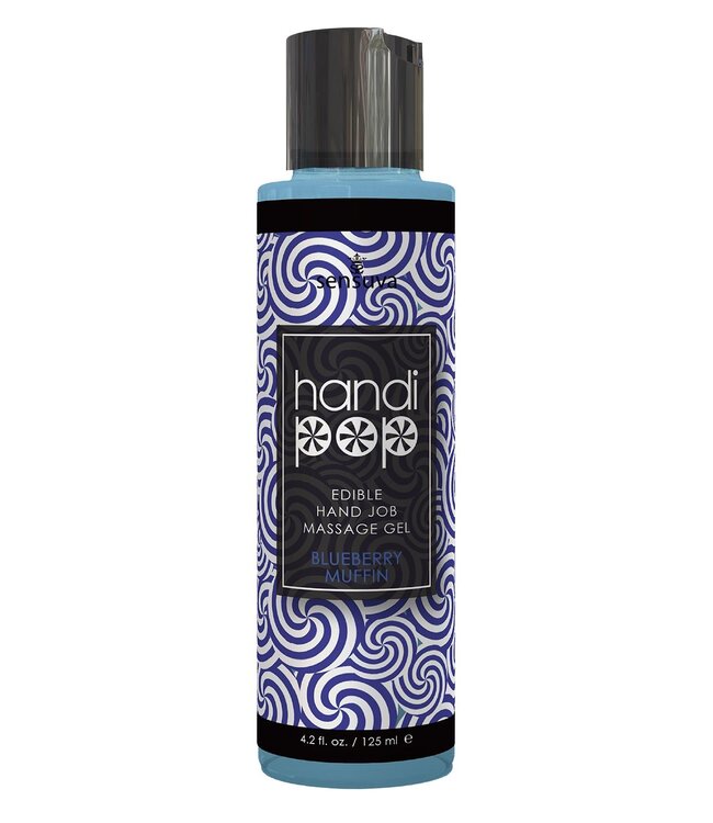 Sensuva SENSUVA HANDIPOP EDIBLE MASSAGE GEL BLUEBERRY MUFFIN 125ML
