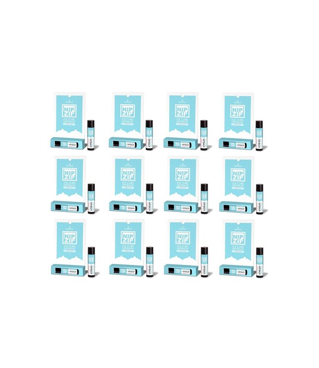 Sensuva SENSUVA NIP ZIP ICE CUBE NIPPLE BALM STRAWBERRY MINT 12PC CARDED BOX DISPLAY