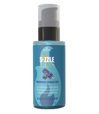 Sensuva SENSUVA SIZZLE LIPS WARMING GEL BLUEBERRY ICE POP 59ML