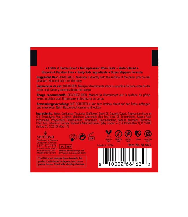 Sensuva SENSUVA LIC-O-LICIOUS ORAL DELIGHT CREAM WATERMELON 6 ML