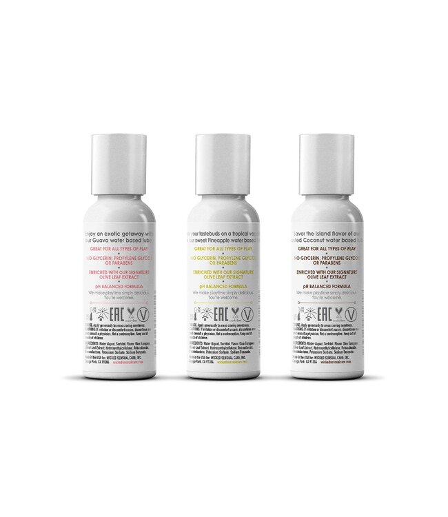 Wicked Sensual Care WICKED SIMPLY TROPICAL TRIO WATERBASED LUBRICANT 3X30ML