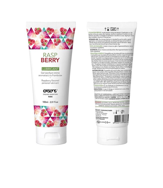 Exsens EXSENS LUBRICANT RASPBERRY 100ML