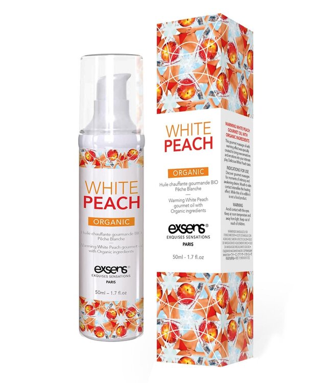 Exsens EXSENS WARMING MASSAGE OIL WHITE PEACH ORGANIC 50ML