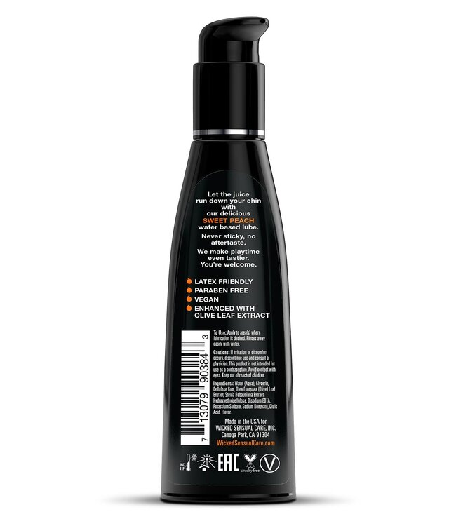 Wicked Sensual Care WICKED AQUA SWEET PEACH FLAVORED LUBRICANT 120ML
