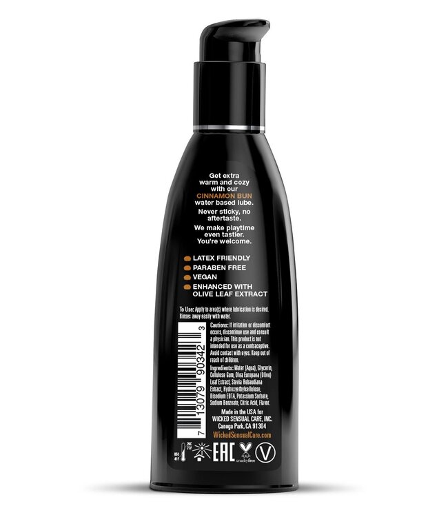 Wicked Sensual Care WICKED AQUA CINNAMON BUN FLAVORED LUBRICANT 60ML