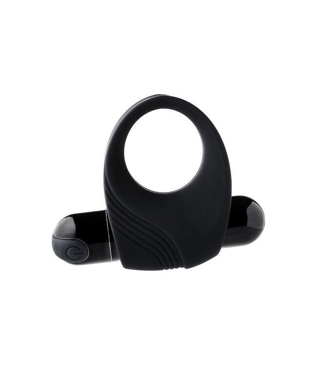 Dreamtoys RAMROD VIBRATING COCKRING WITH BIG BULLET BLACK