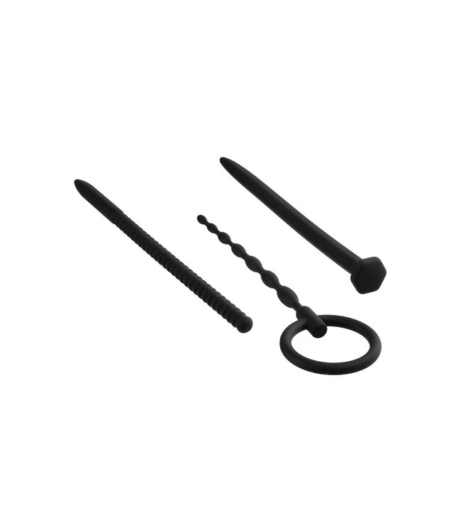 NMC NMC 3 IN 1 SILICONE URETHRAL SOUND KIT SET BLACK