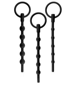 NMC NMC 3 IN 1 SILICONE URETHRAL SOUND KIT SET BLACK