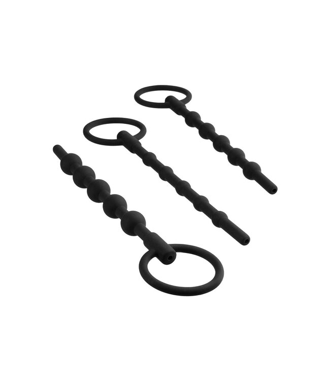 NMC NMC 3 IN 1 SILICONE URETHRAL SOUND KIT SET BLACK