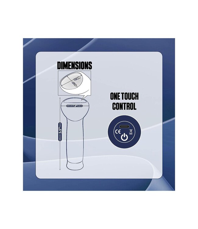 NMC NMC 5.5 INCH RECHARGEABLE SILICONE 10 FUNCTIONS SPEED GLANS STIMULATOR BLUE