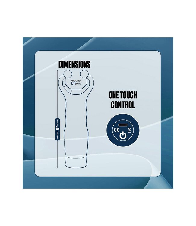 NMC NMC 5 INCH RECHARGEABLE SILICONE 10 FUNCTIONS SPEED VIBRATOR BLUE