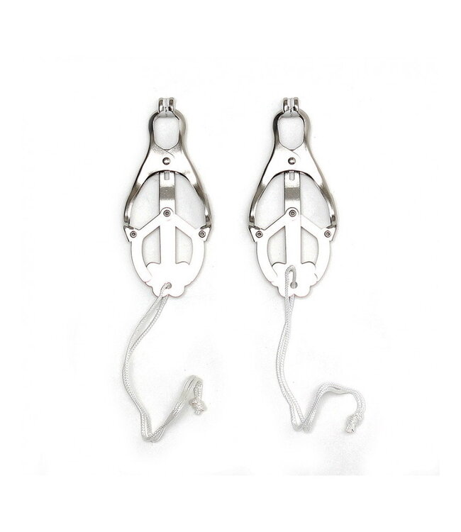 Rimba Rimba Bondage Play - Verstelbare tepelklemmen met koordjes