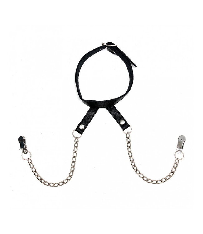 Rimba Rimba - Halsband met Tepelklemmen aan Ketting