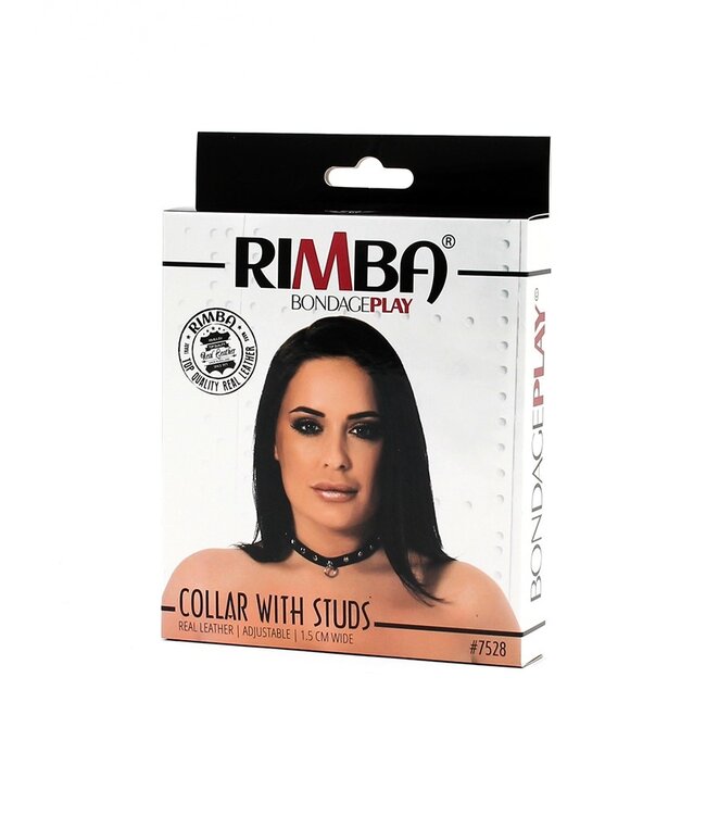 Rimba Rimba - Smalle halsband met decoratieve nieten