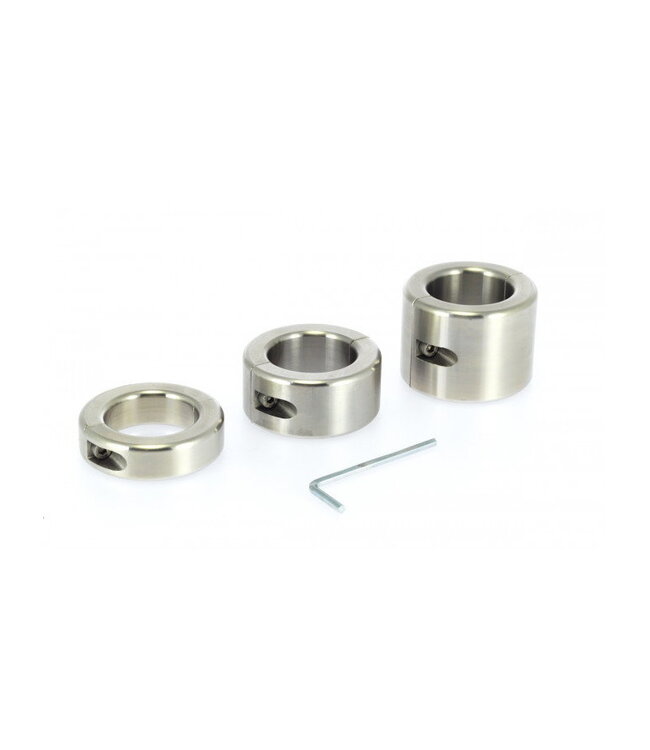 Rimba Rimba Bondage Play - RVS Ballstretcher met inbussleutel (hoogte 4 cm)