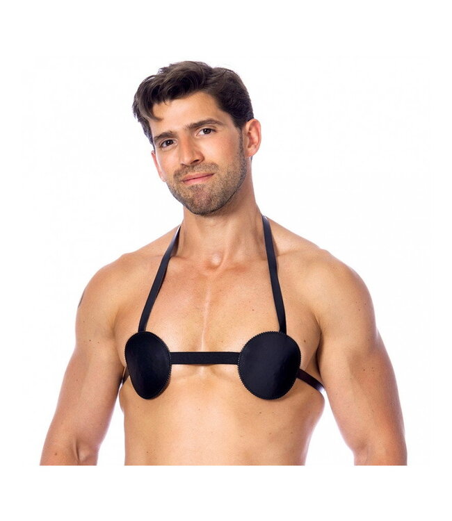 Rimba Rimba - Heren nipple harnas met spijkers naar binnen