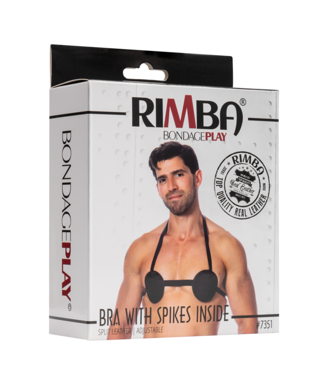 Rimba Rimba - Heren nipple harnas met spijkers naar binnen