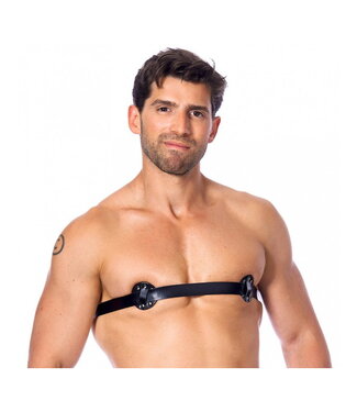 Rimba Rimba - Heren nipple harnas met spijkers naar binnen