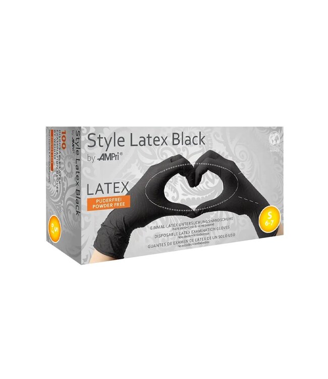 Rimba Rimba Latex Play - Latex Wegwerphandschoenen (100 stuks) - Zwart